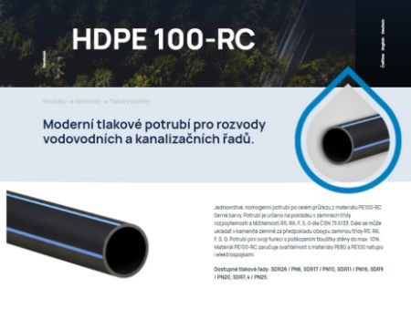 Obrázek pro kategorii Potrubí HDPE100 - RC ELMO PLAST 